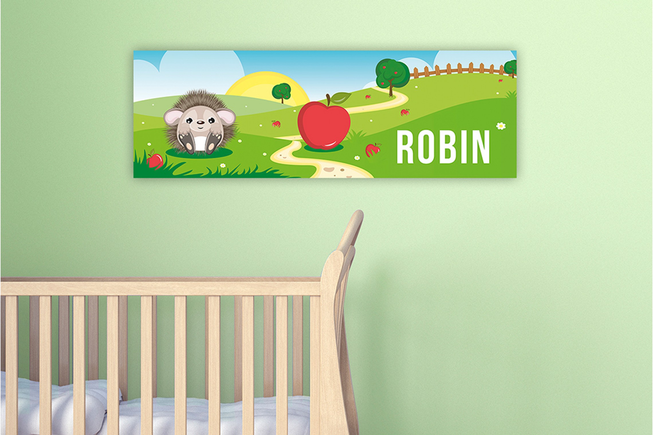 Egeltje met appels groen